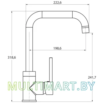 Смеситель Aquasanita Mirrus 5063 111 SIL (силика) картинка 2